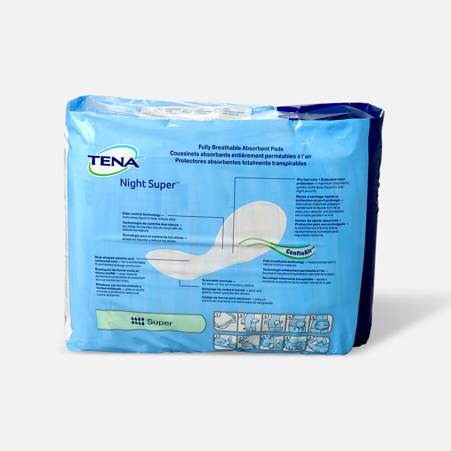Tena Super Absorbency Night Pads, 24 ct., , large image number 1