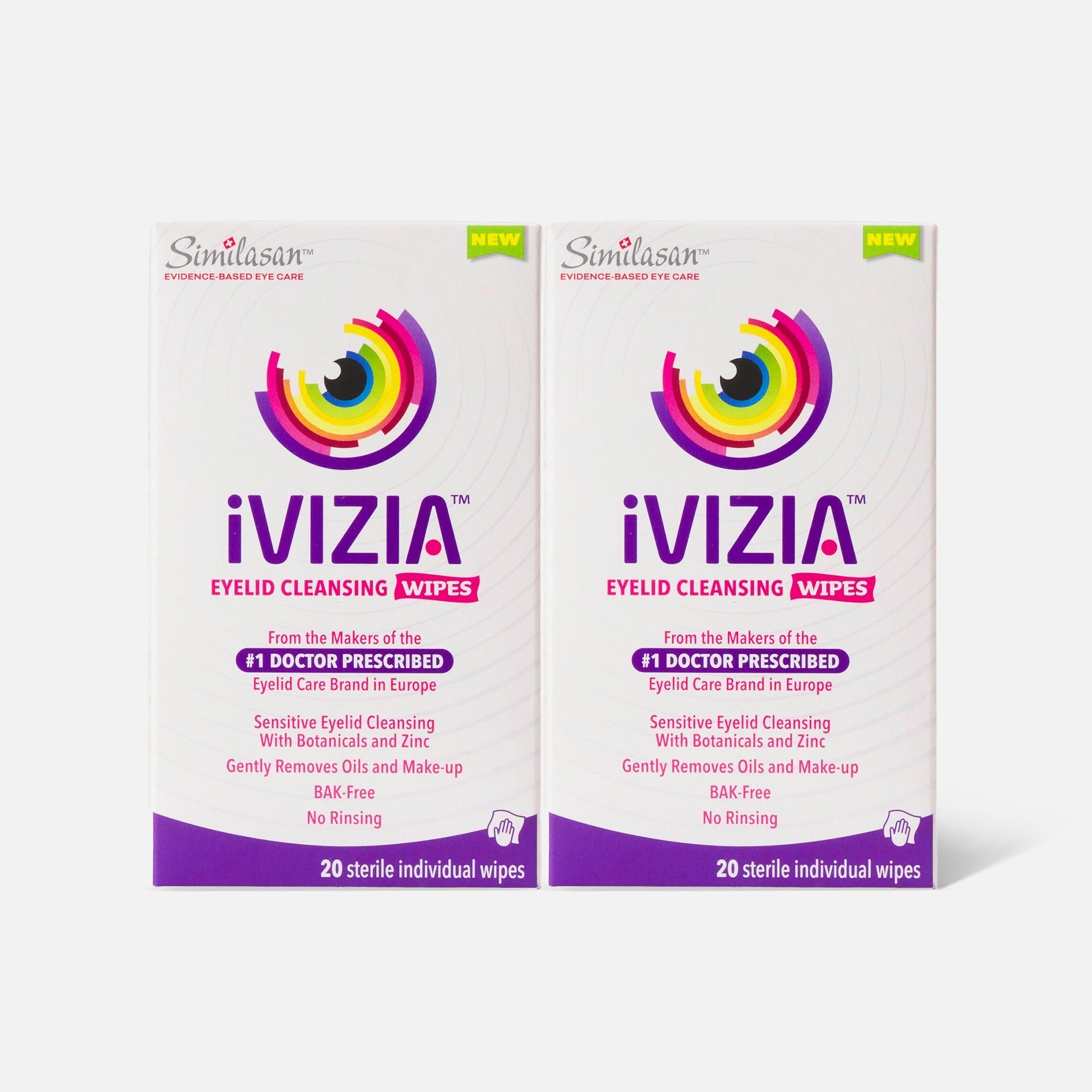 FSA Eligible iVIZIA Eyelid Cleansing Wipes, 20 ct. (2Pack) FSA Store