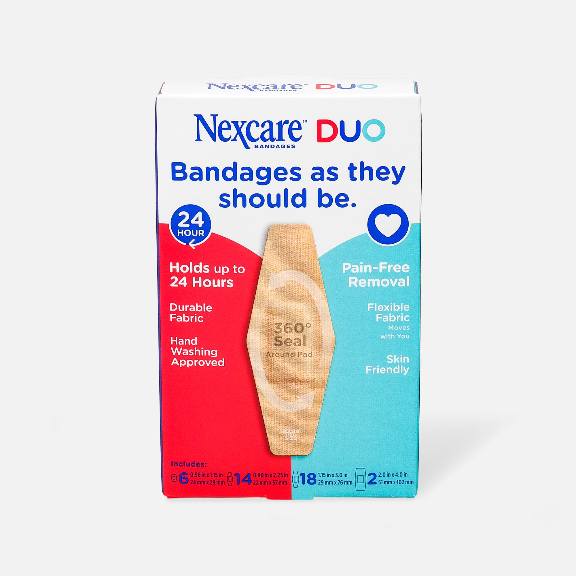 FSA Eligible Nexcare DUO Bandage, Assorted, 40 ct. | FSA Store