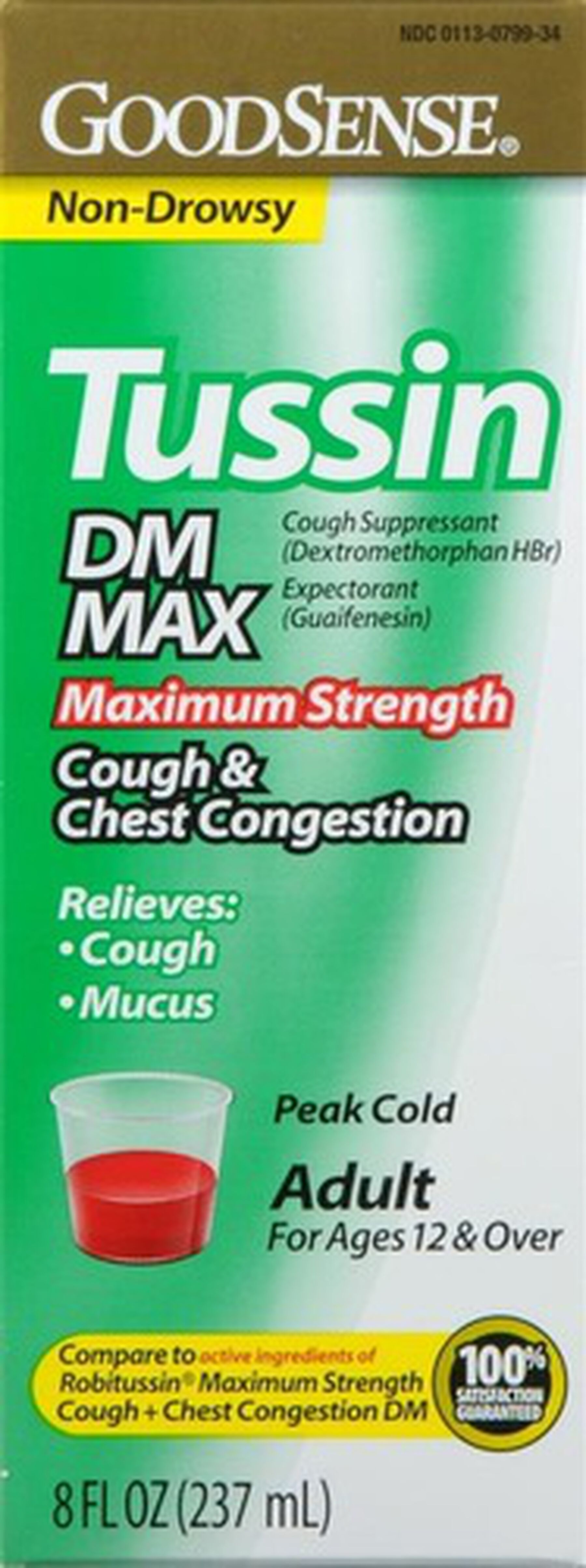 GoodSense® Tussin DM Max Cough & Chest Congestion 20 MG/400MG 8 oz