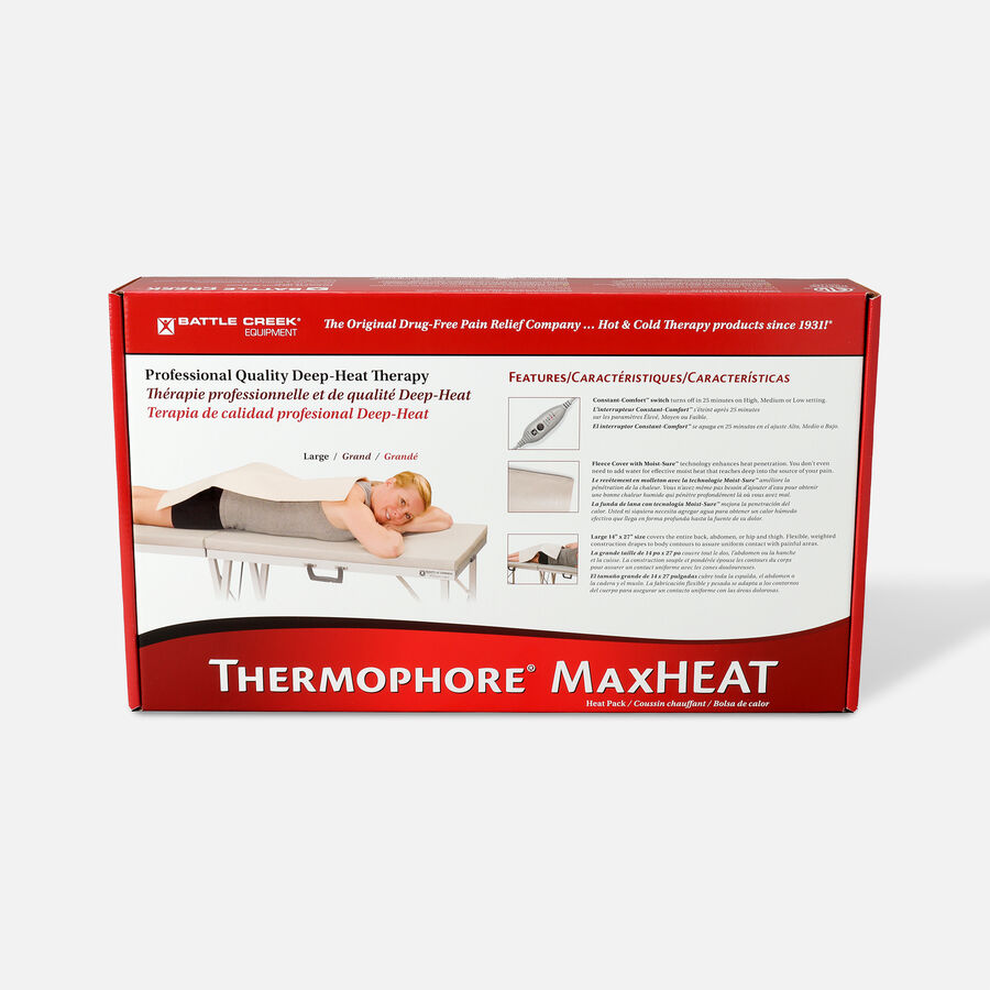 Battle Creek Thermophore® MaxHEAT Moist Heat Therapy Pad, Large 14” X 27”, , large image number 3