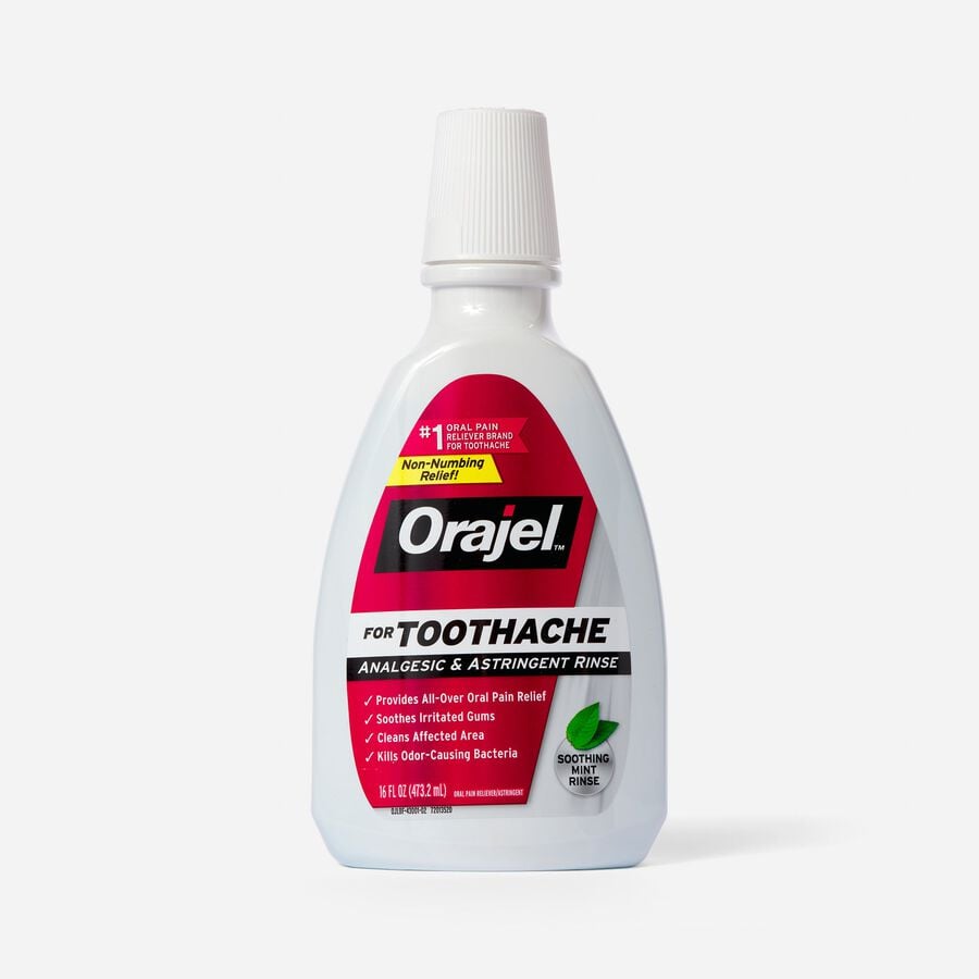 Orajel Toothache Rinse, 16 oz., , large image number 0
