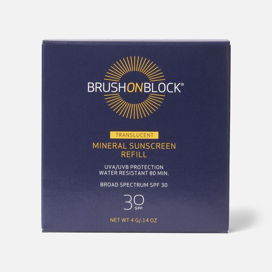 Brush On Block Eco-Friendly Sunscreen Refill, Translucent, SPF 30, .14 oz., , large image number 1