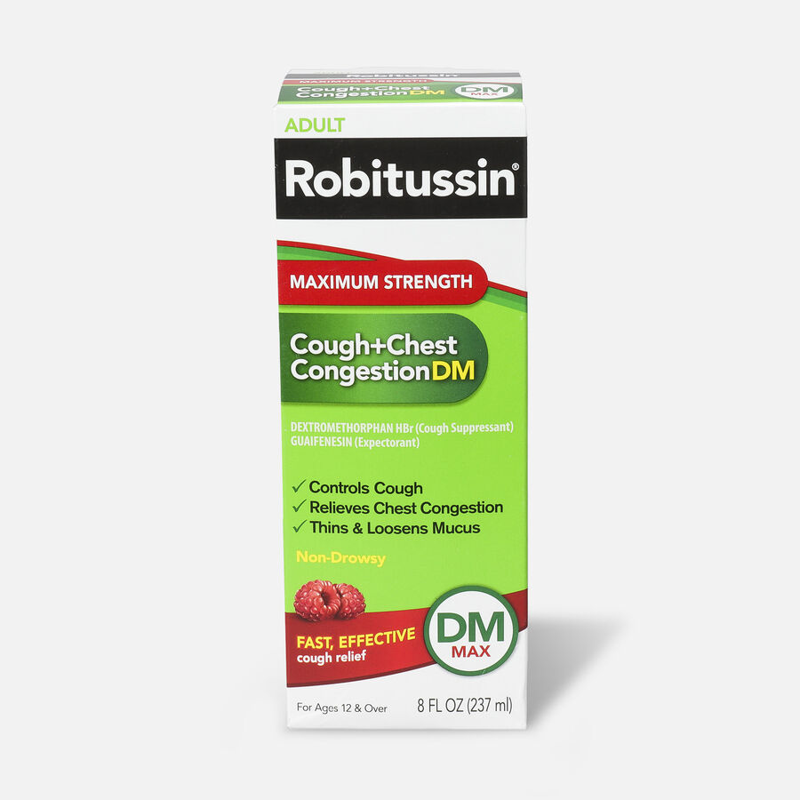 Robitussin Maximum Strength Cough & Chest Congestion DM Max, Adult, Raspberry, , large image number 3