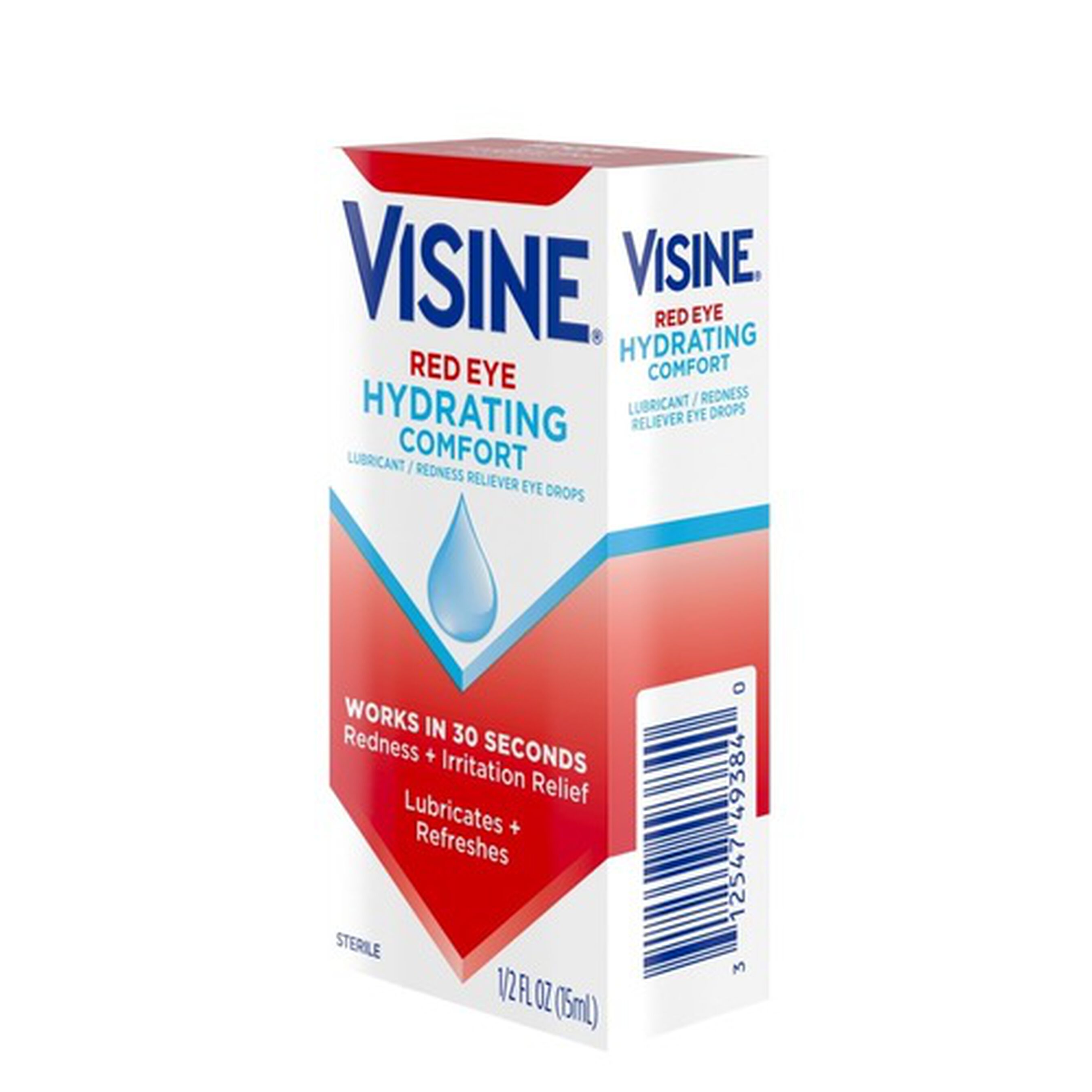 Visine Red Eye Hydrating Comfort Lubricating Eye Drops, 0.5 fl. oz
