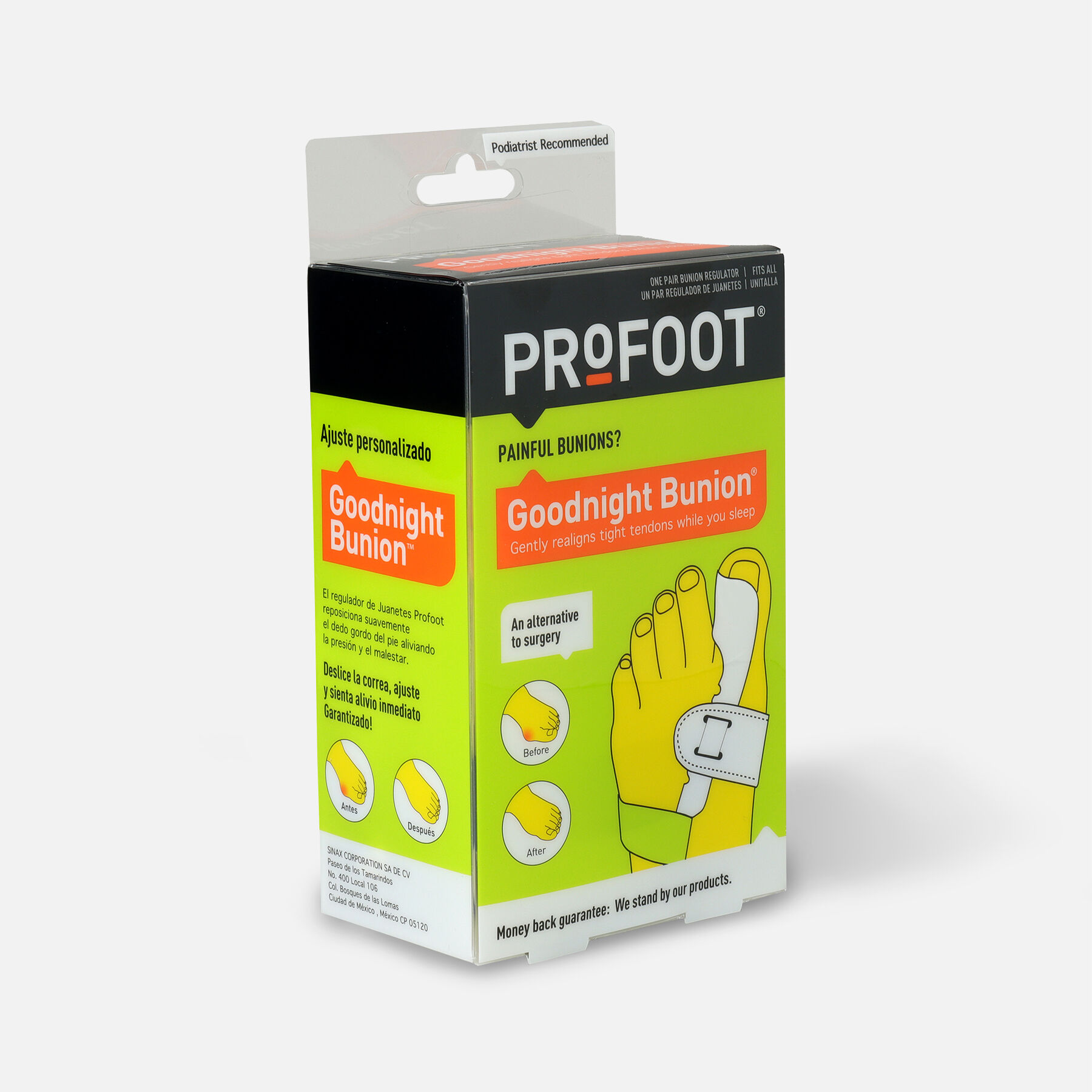 FSA Eligible Profoot good night adjustable bunion regulator 1 pair