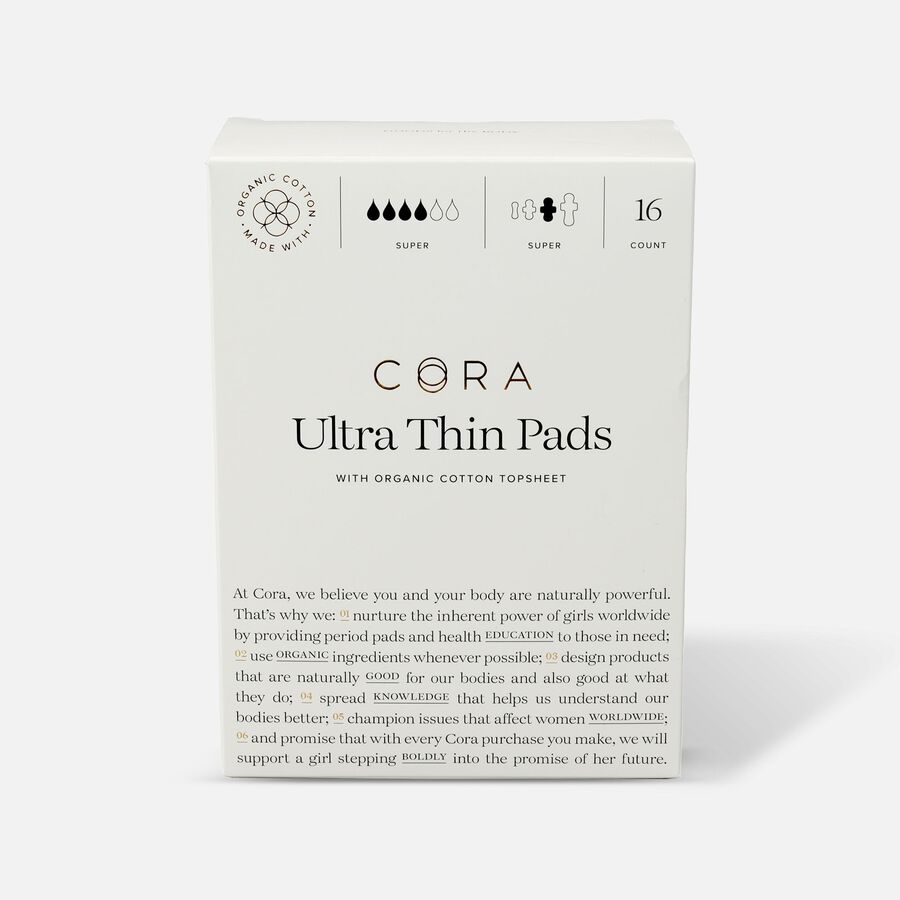 Cora Organic Cotton Ultra Thin Period Pads, , large image number 3