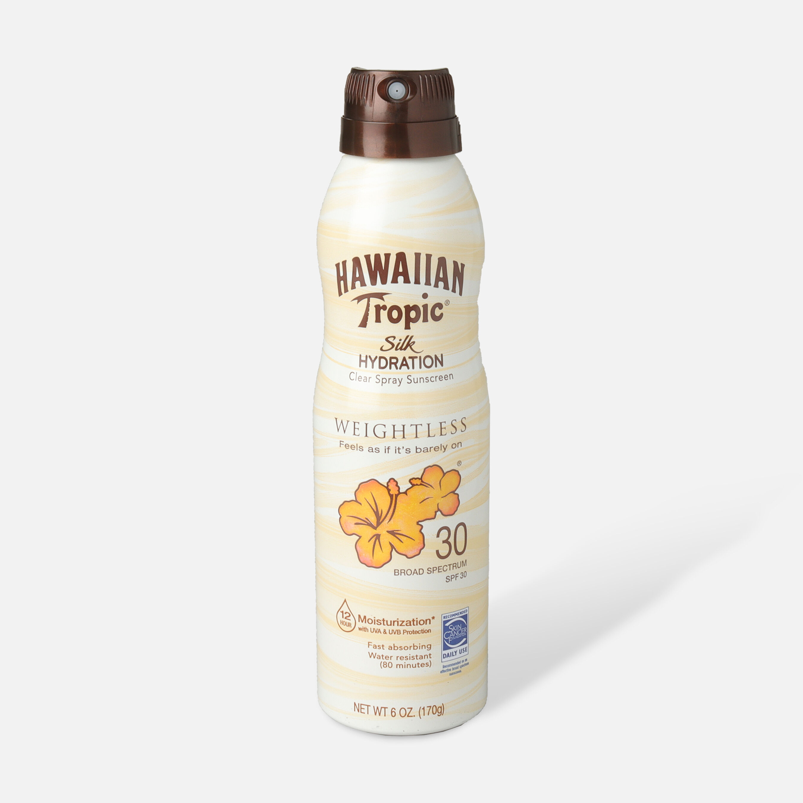 Hawaiian Tropic Silk Hydration Weightless Sunscreen Spray, 6oz.