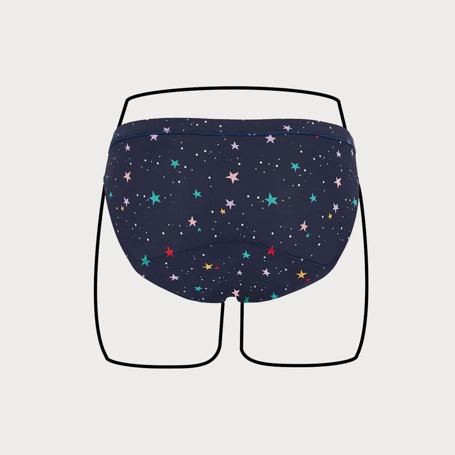 Thinx Teens All Day Bikini, Lucky Stars, Size 11/12, , large image number 2