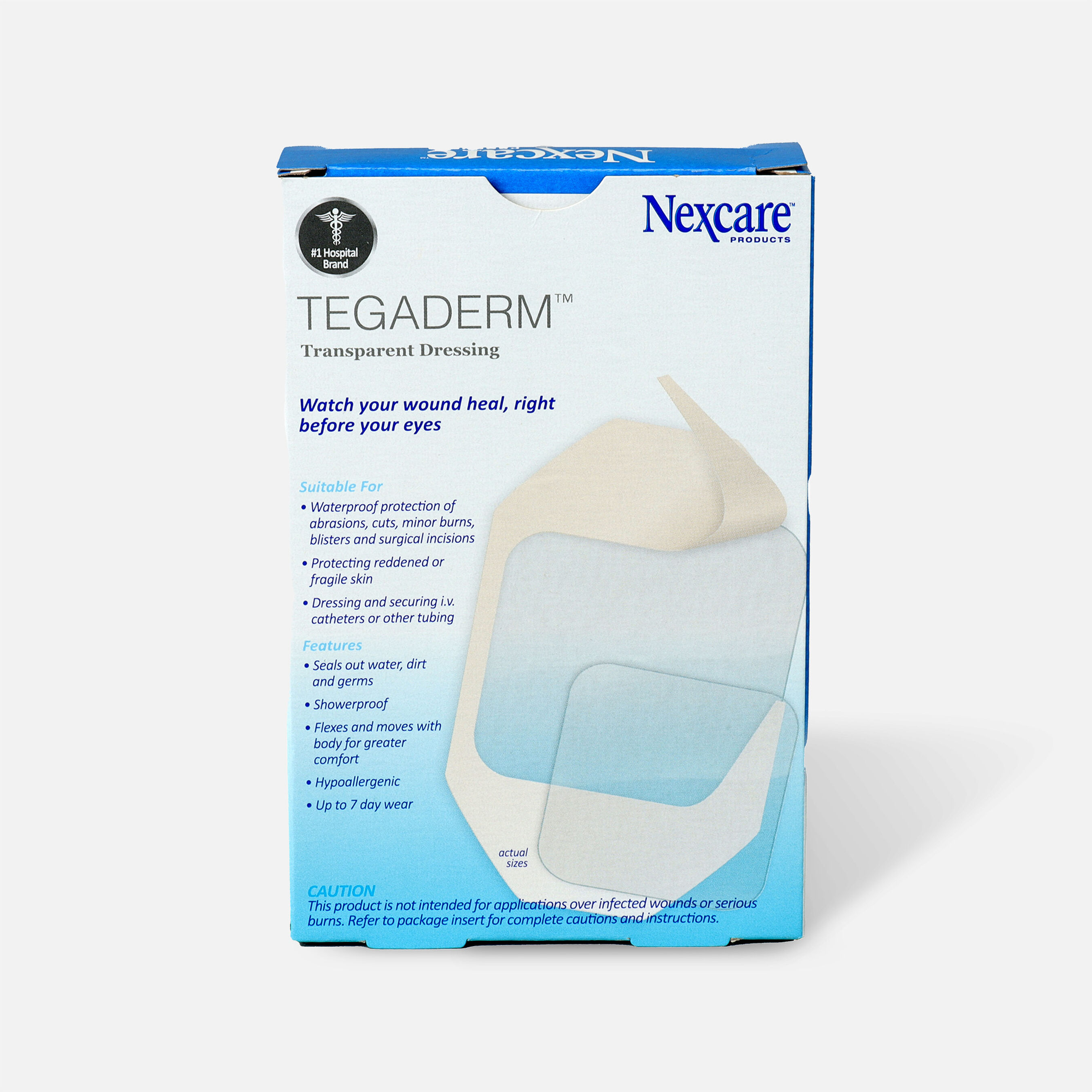 Nexcare Tegaderm Waterproof Transparent Dressing Assorted Pack 10ct