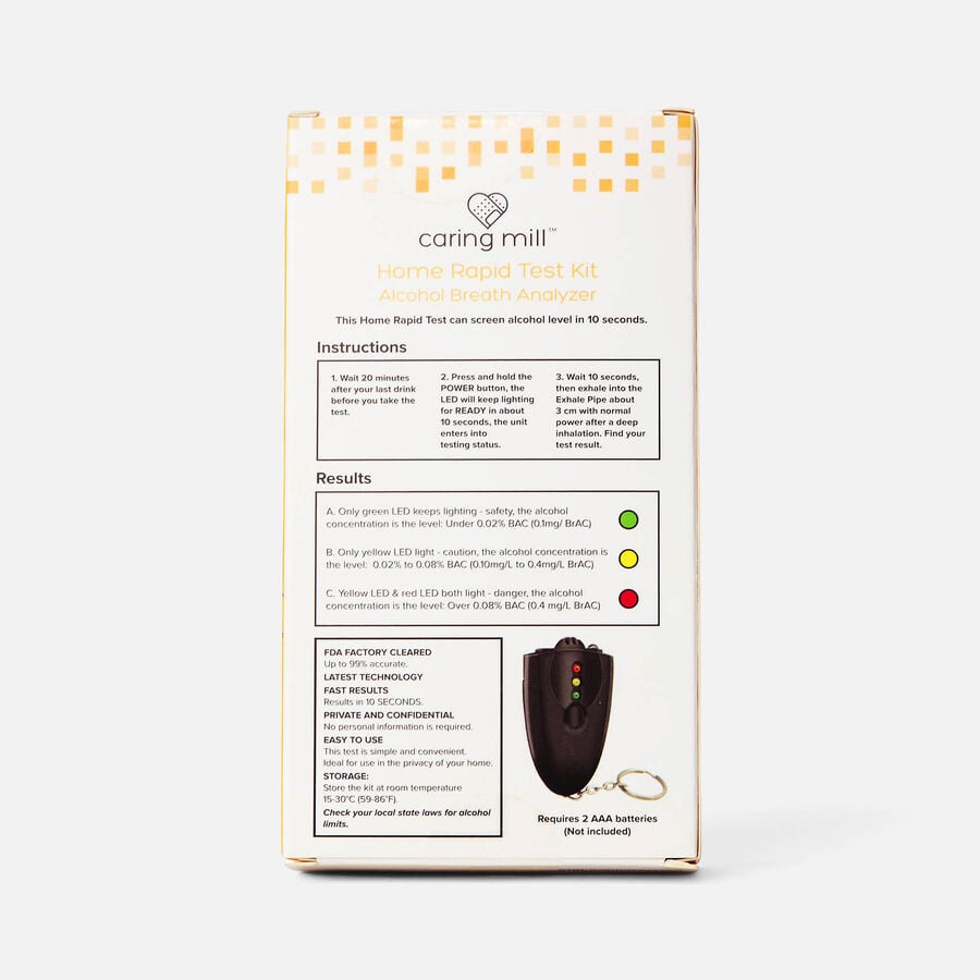 Caring Mill&trade; Alcohol Breath Analyzer Device, , large image number 1