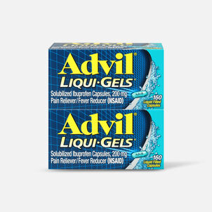 Advil Pain Reliever Fever Reducer Liquid Gels, 160 ct. (2-Pack)