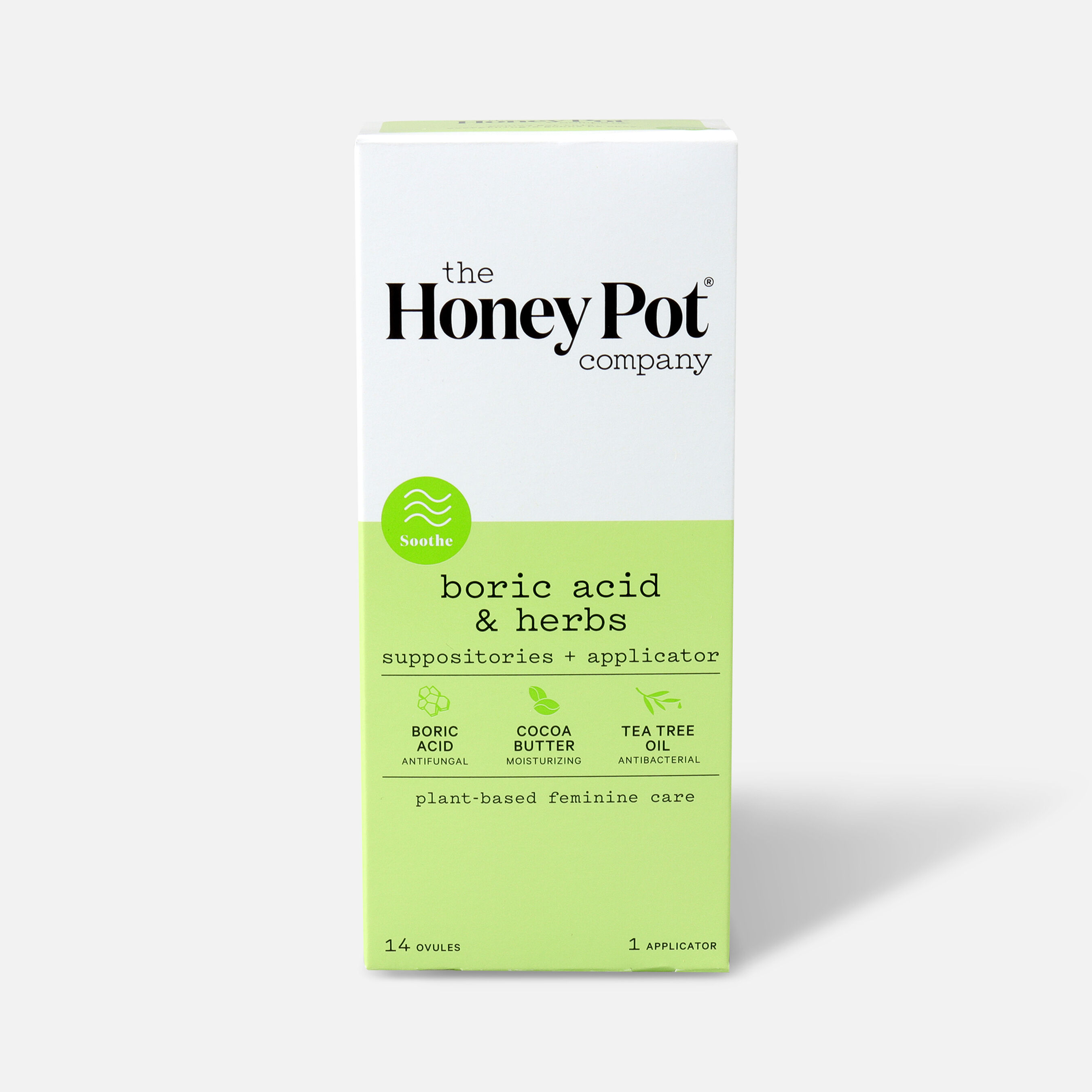 The Honey Pot Boric Acid & Herbs 7 Day Suppositories, 14ct