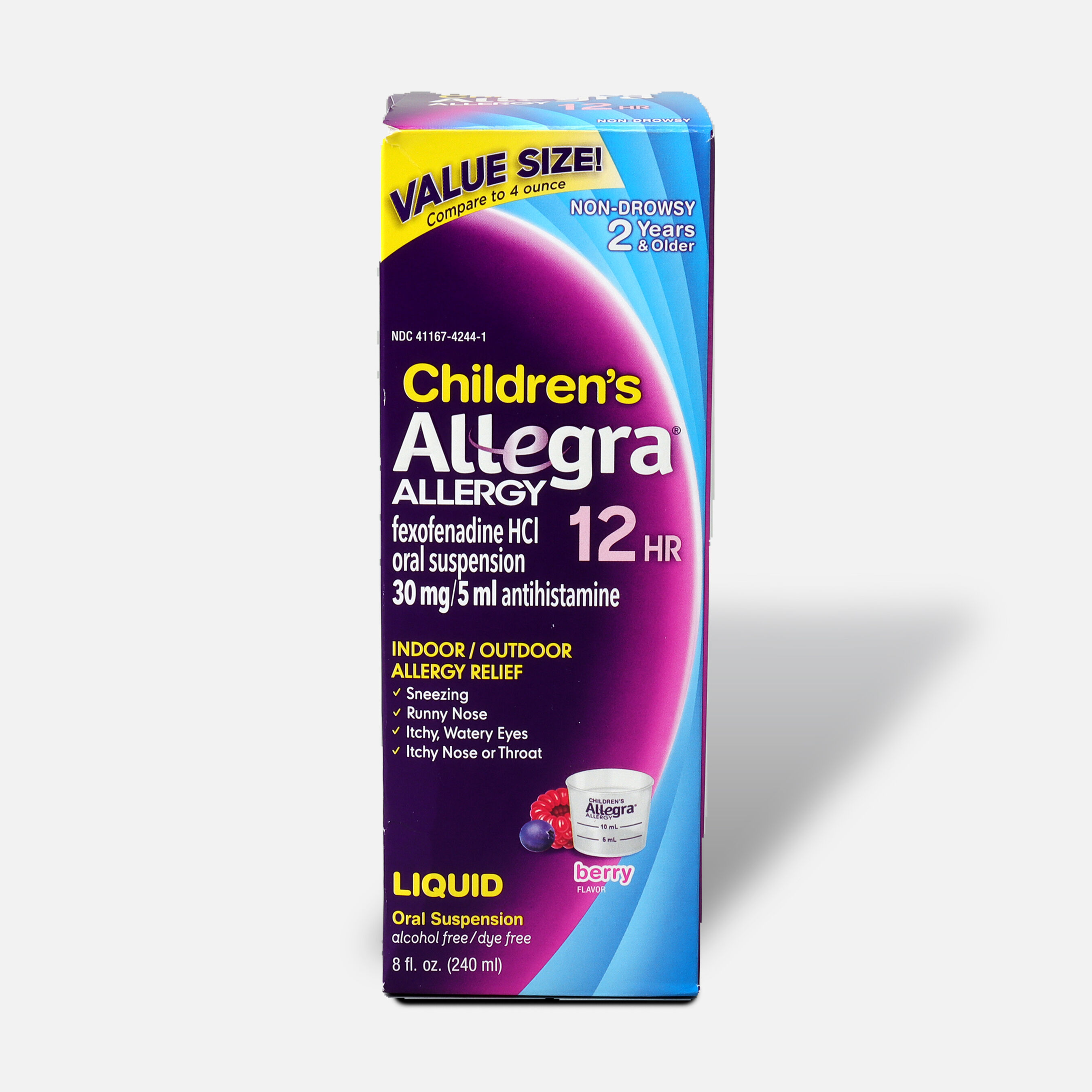 Allegra Children's 12HR, Berry Flavor, 8 oz.