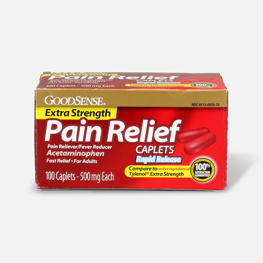 GoodSense&reg; Pain Relief Extra Strength 500 mg Rapid Release Caplets, , large image number 0