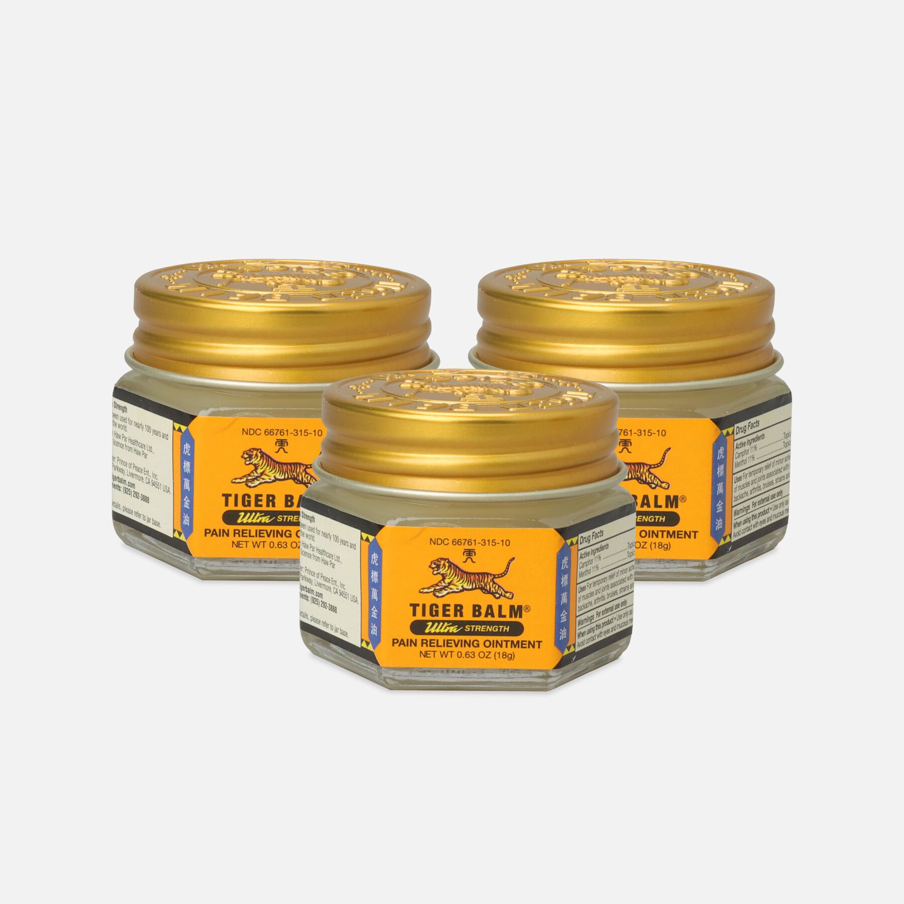FSA Eligible Tiger Balm Ultra Strength Ointment, 18g, .63 oz. (3-Pack