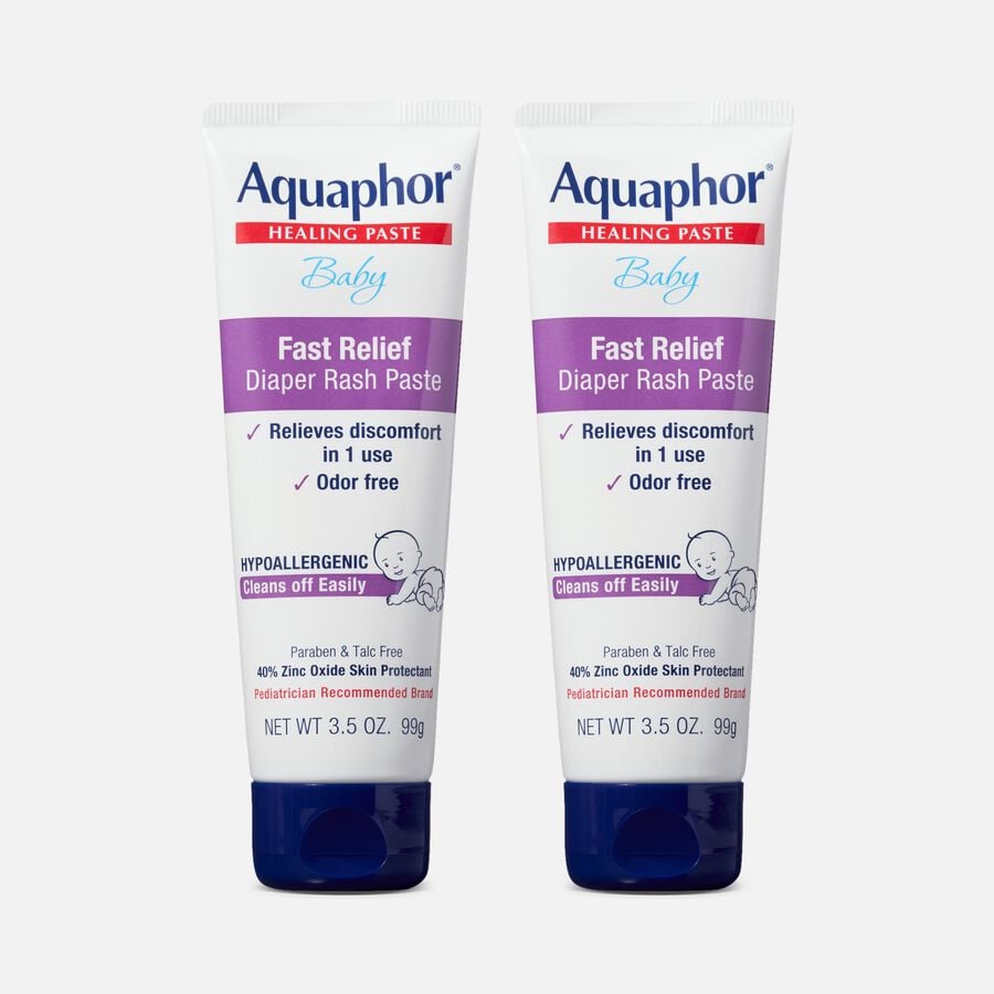Aquaphor Baby Fast Relief Diaper Rash Paste Tube, 3.5 oz. (2 pack), , large image number 0