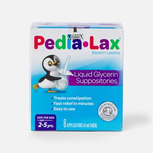 Pedia-Lax Liquid Glycerin Suppositories, 6 ct.