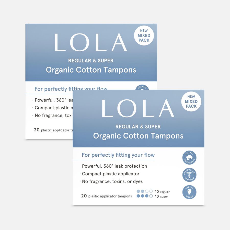 LOLA Assorted Regular & Super Tampons, 20 ct. (2-Pack), , large image number 0