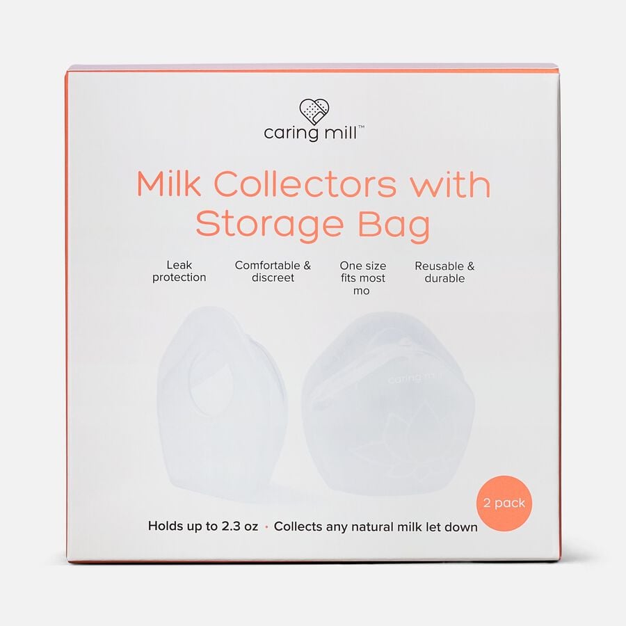 Caring Mill&trade; Silicone Milk Collectors with Storage Bag, 5 oz (2-Pack), , large image number 1