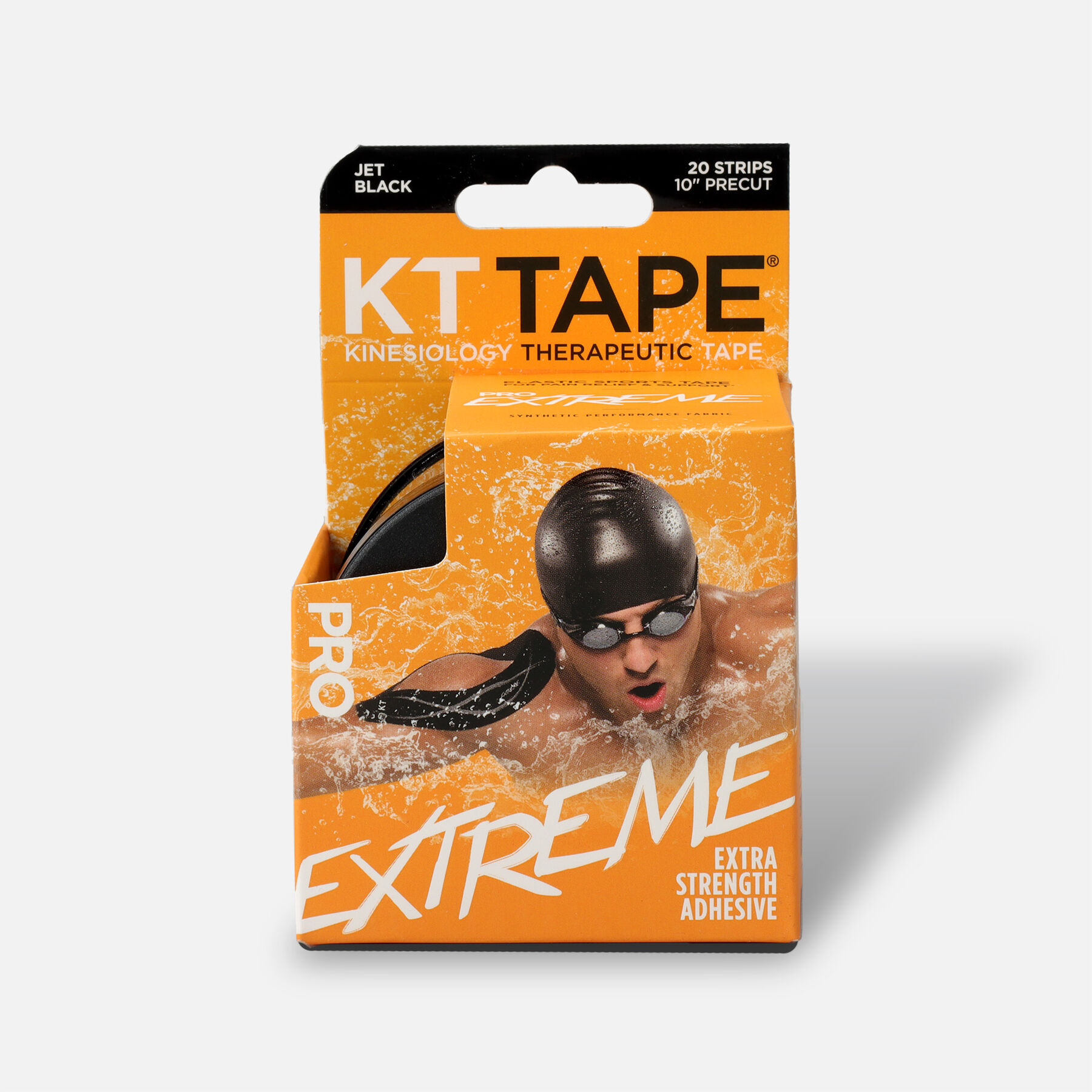 KT Tape Pro Extreme, Extra Strength Adhesive, Black, 20 ct.