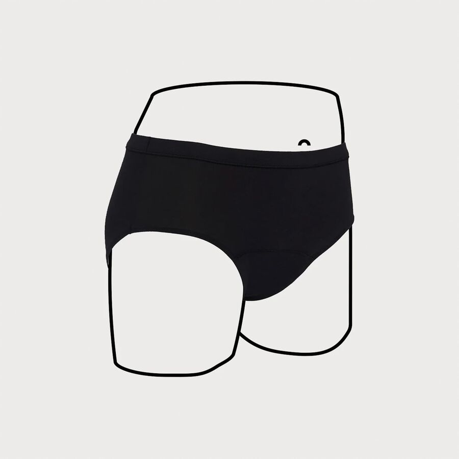 Thinx Teens All Day Brief, Black, Size 11/12, , large image number 1