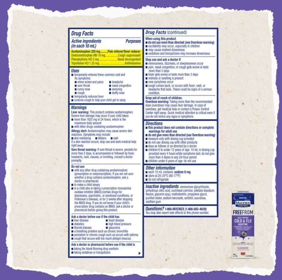 MUCINEX Children's Liquid, Multi-Symptom Cold and Flu Nighttime, , large image number 1