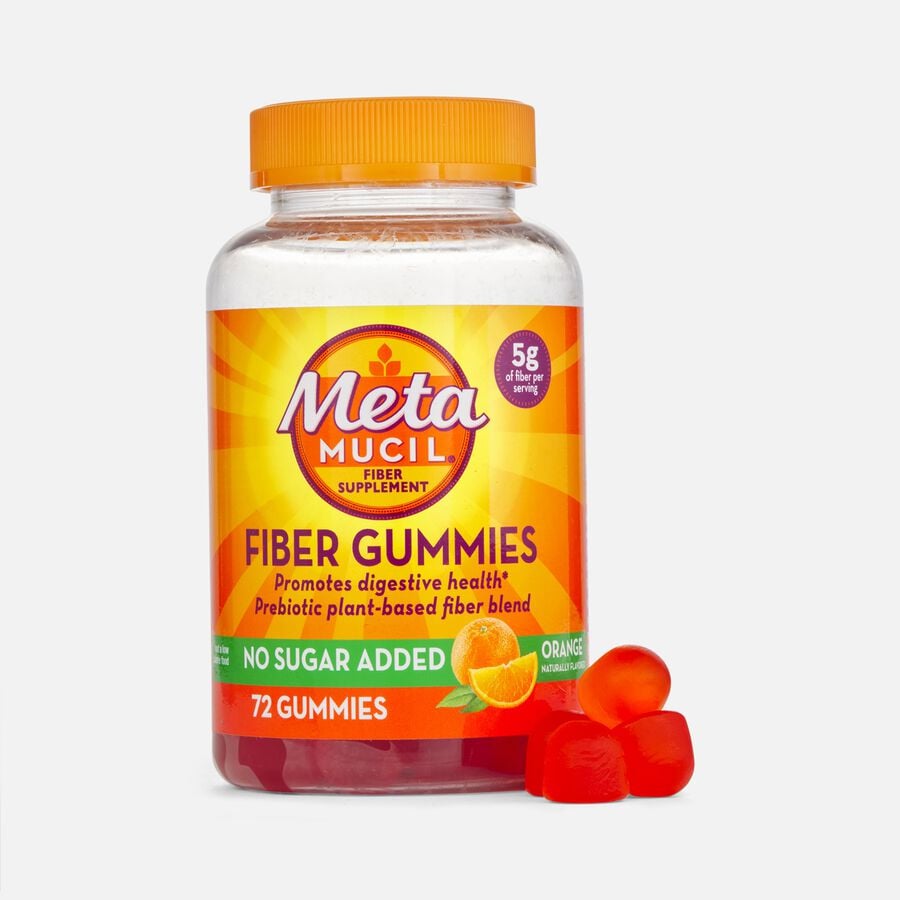 Metamucil Fiber Gummies, No Sugar Added, Orange,  72 ct., , large image number 0