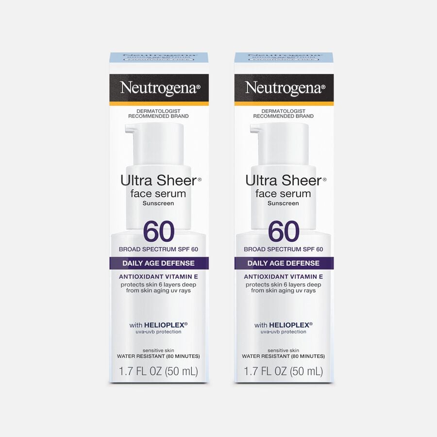 Neutrogena Ultra Sheer Face Serum SPF 60, 1.7 oz. (2-Pack), , large image number 0