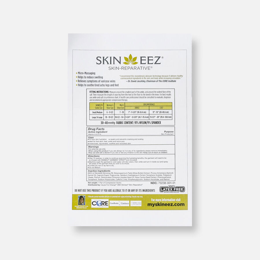 Skineez Skin-Reparative Hydrating Compression Socks, 30-40, , large image number 10