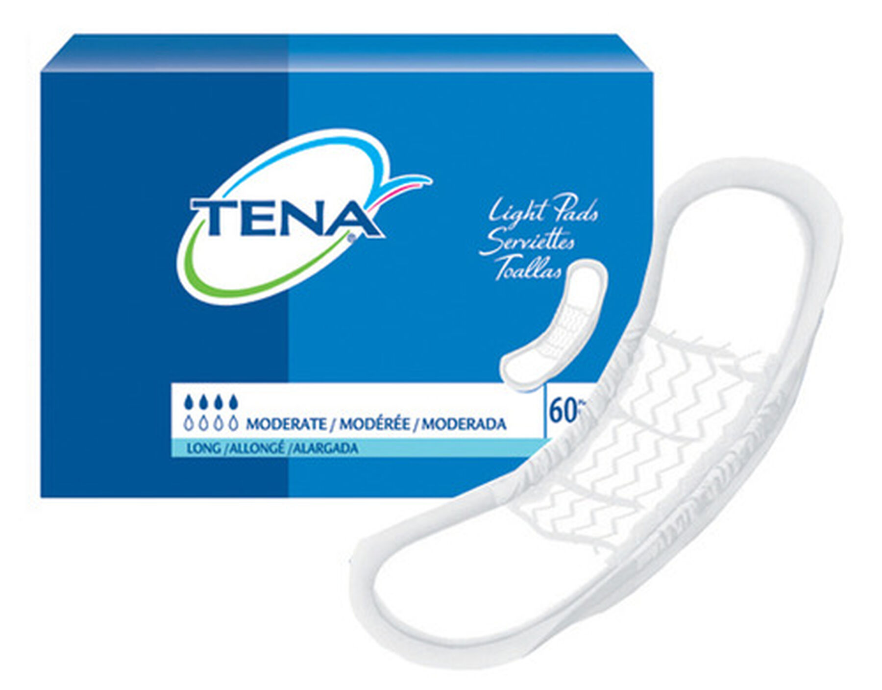 Tena Light Pads, Moderate Absorbency, 60 ea