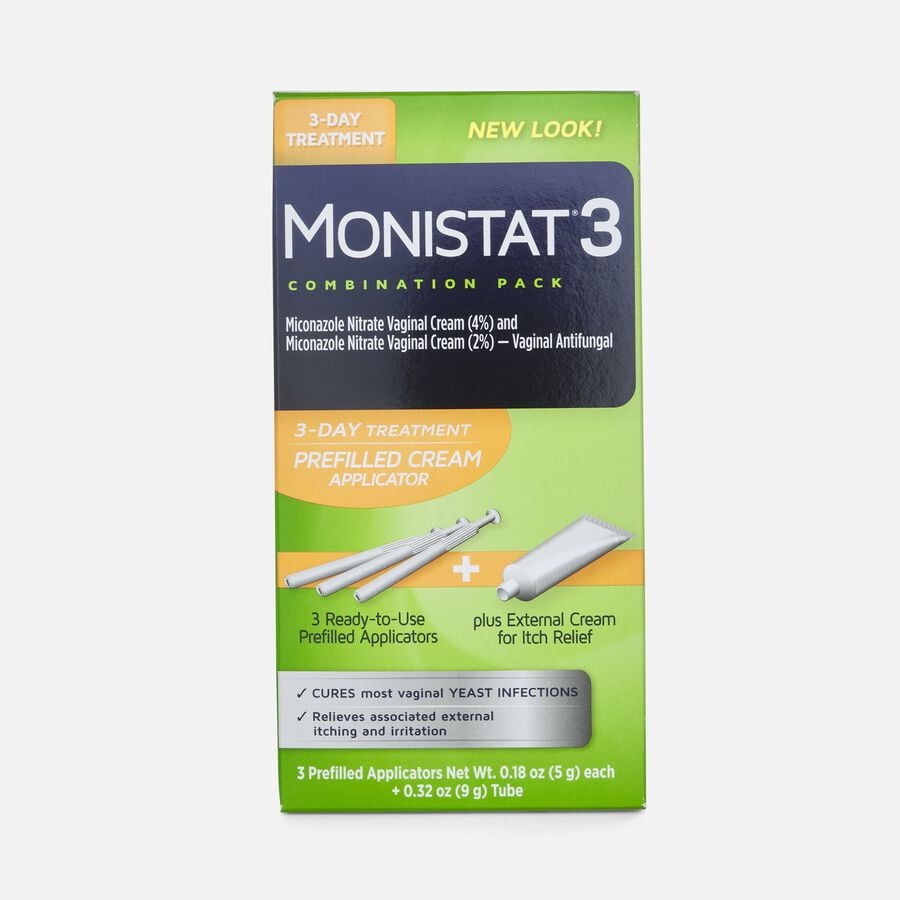 Monistat 3, Cure and Itch Relief, Prefilled Cream, , large image number 0