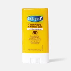 Cetaphil Sun Sheer Mineral Sunscreen Stick for Face and Body, SPF 50, .5 oz.