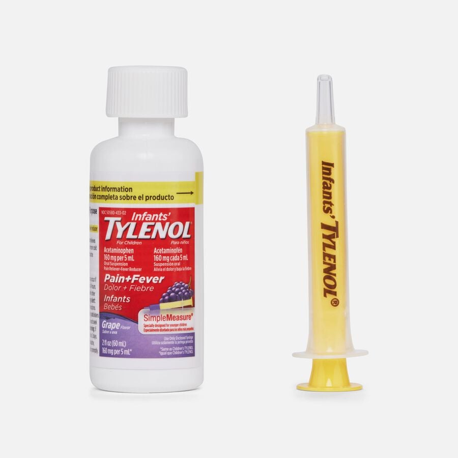 Tylenol Pain Reliever and Fever Reducer, Infant, Simple Measure, Grape, 2 fl oz., , large image number 2