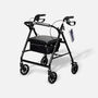 Drive Aluminum Rollator with Fold Up and Removable Back Support, 6" Casters, Black, Black, large image number 0