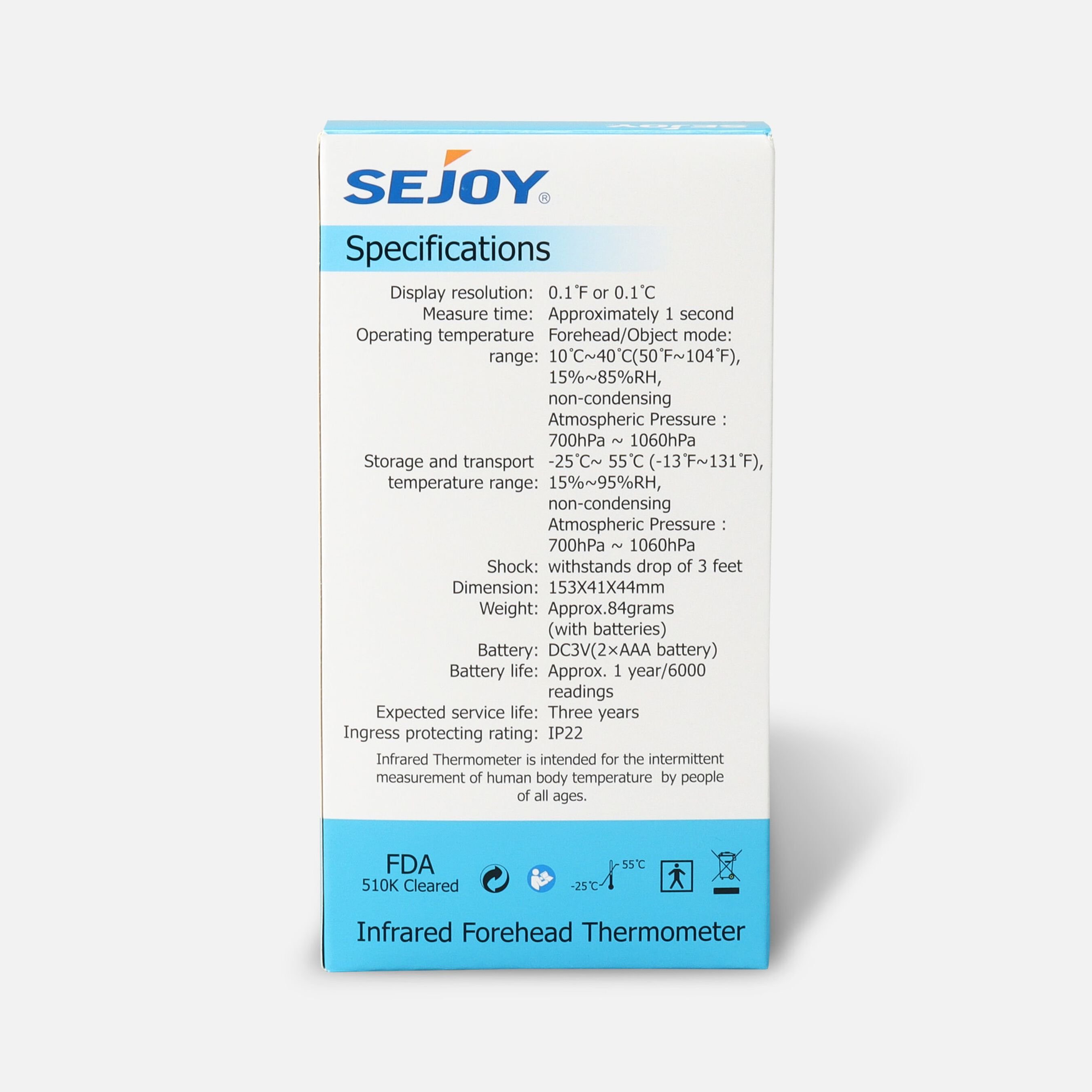 FSA Eligible Sejoy Infrared Forehead Thermometer FSA Store