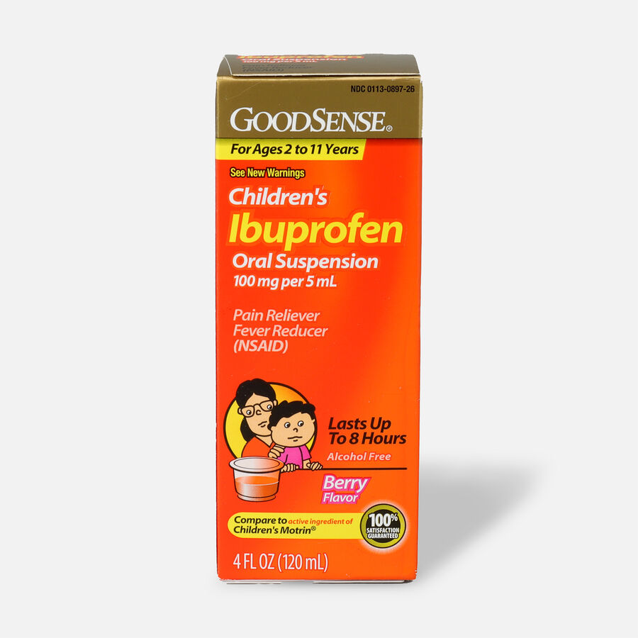 GoodSense® Children's Ibuprofen 100 mg Oral Suspension, 4 fl oz., , large image number 0