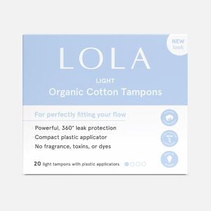 LOLA Tampons, Compact Plastic Applicator, 20 ct.