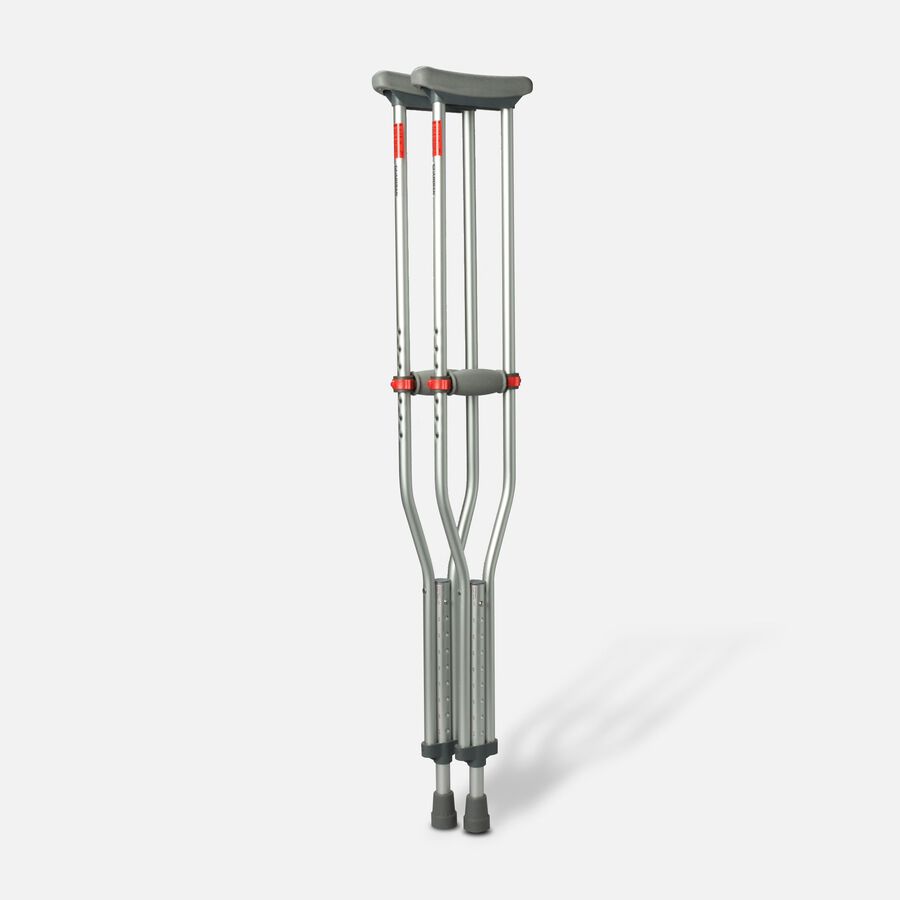 Medline Red Dot Button Crutches 1 Pair