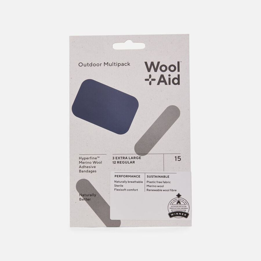 WoolAid Merino Wool Adhesive Bandages, Outdoor Multipack, 15 ct., , large image number 0