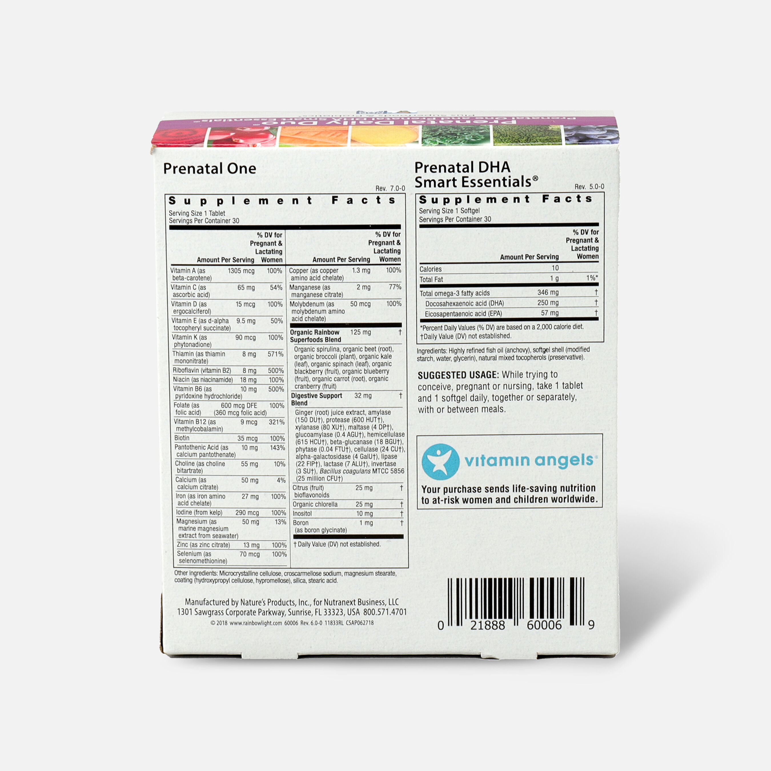 Rainbow Light Prenatal Daily Duo Prenatal One + DHA 30 tab + 30 SG