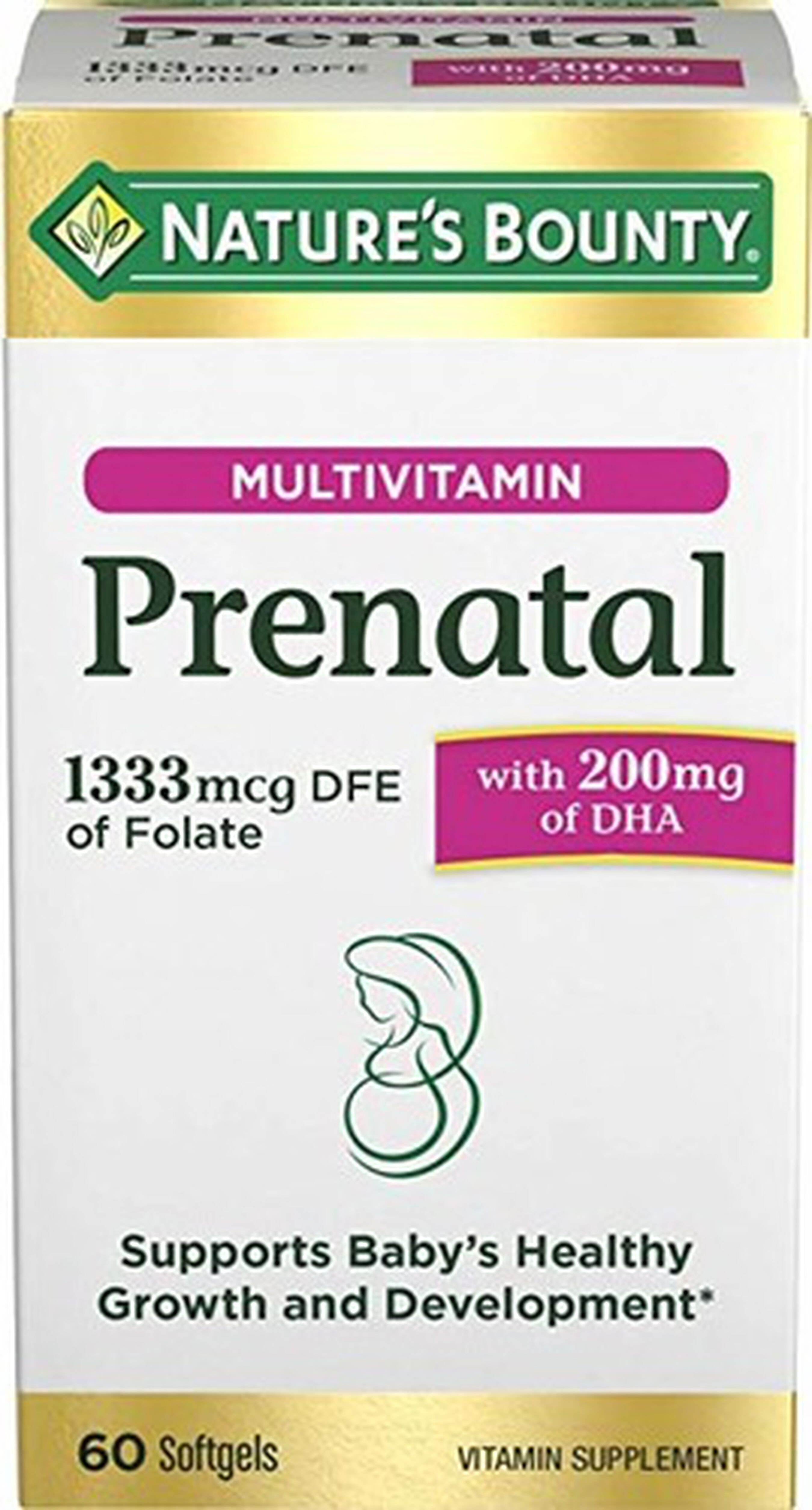 Nature's Bounty Prenatal Multivitamin Softgels, 60 Ct