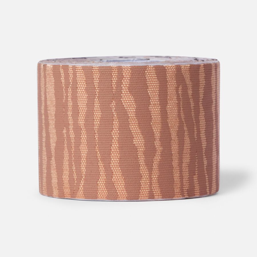 Heali Magnesium and Menthol Infused Kinesiology Tape, Nude Zebra, 20 Strips, 2" x 10", Nude Zebra, large image number 3