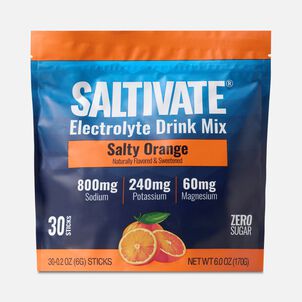 Saltivate&reg; Electrolyte Drink Mix, Zero Sugar, Salty Orange, 30 Stick Packs