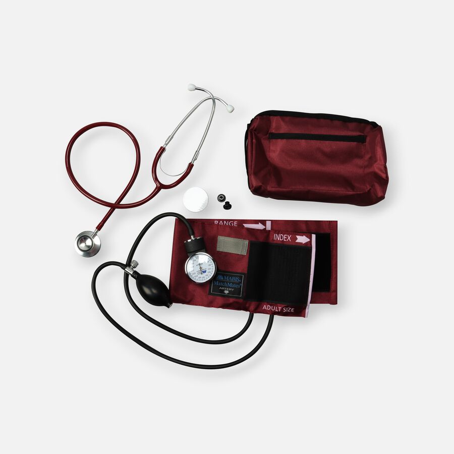 MatchMates Dual Head Stethoscope Combination Kit, Burgundy, , large image number 0