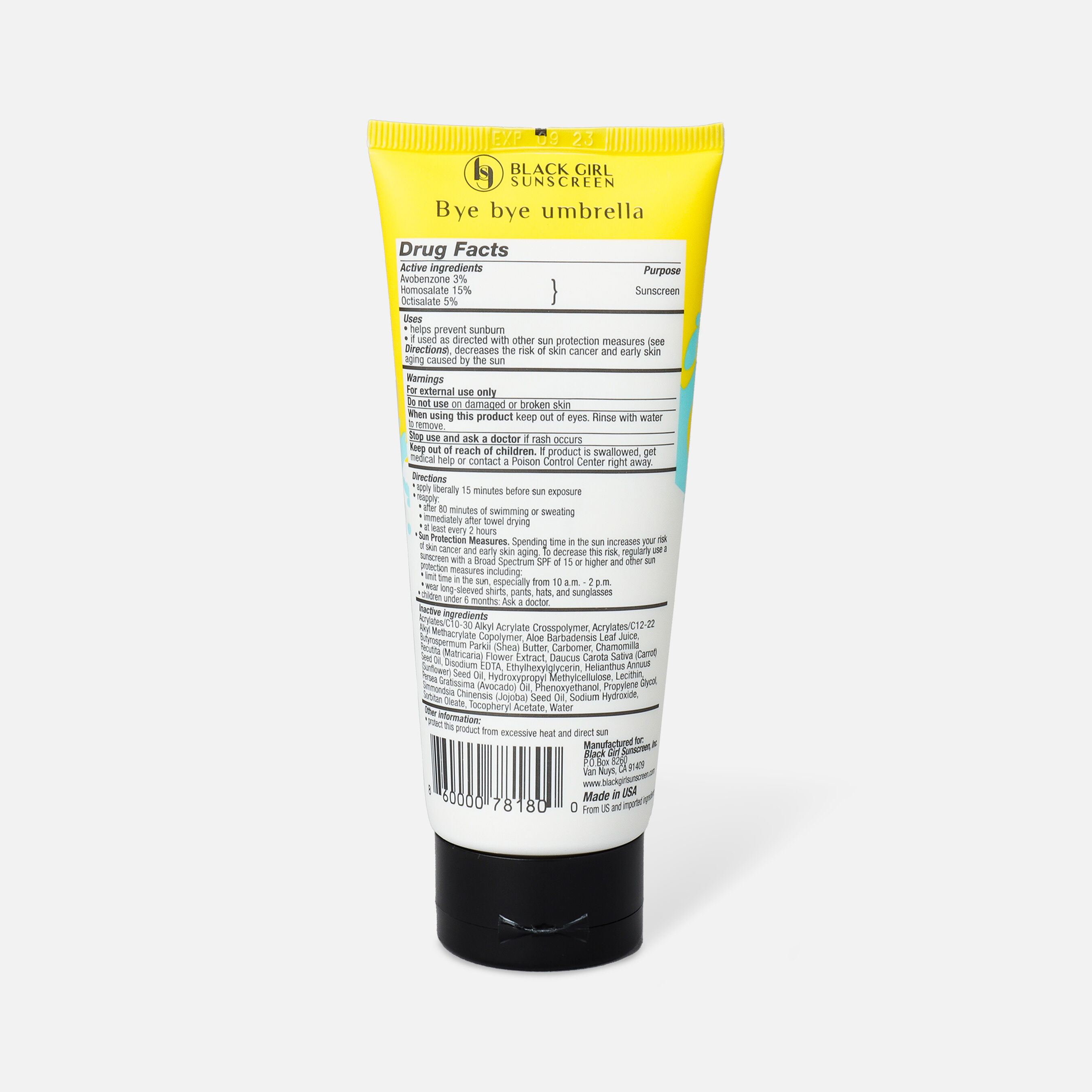 Black Girl Sunscreen for Kids, Broad Spectrum, SPF 50, 3 oz.