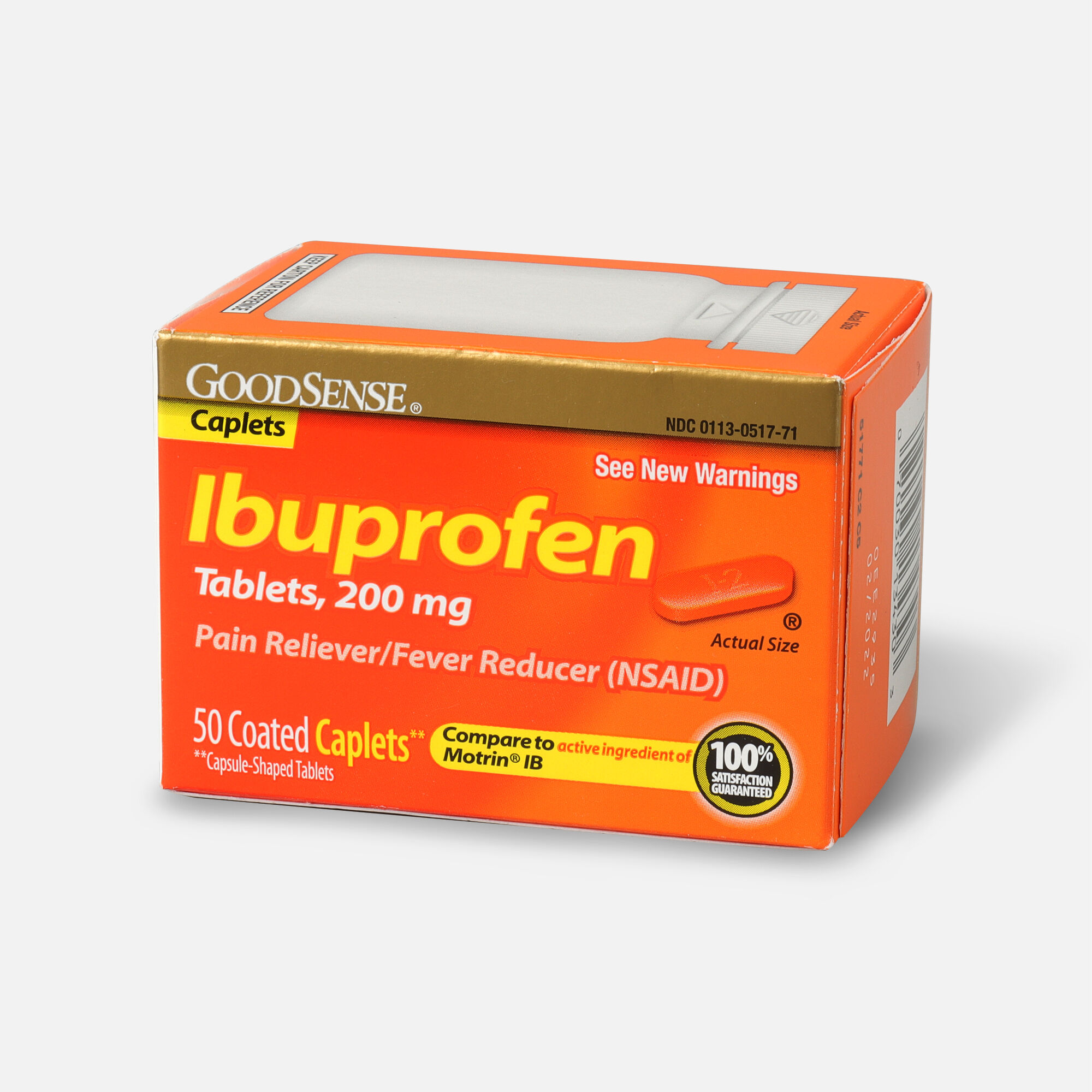 GoodSense® Ibuprofen IB Coated Caplets, 200 Mg 50 Ct