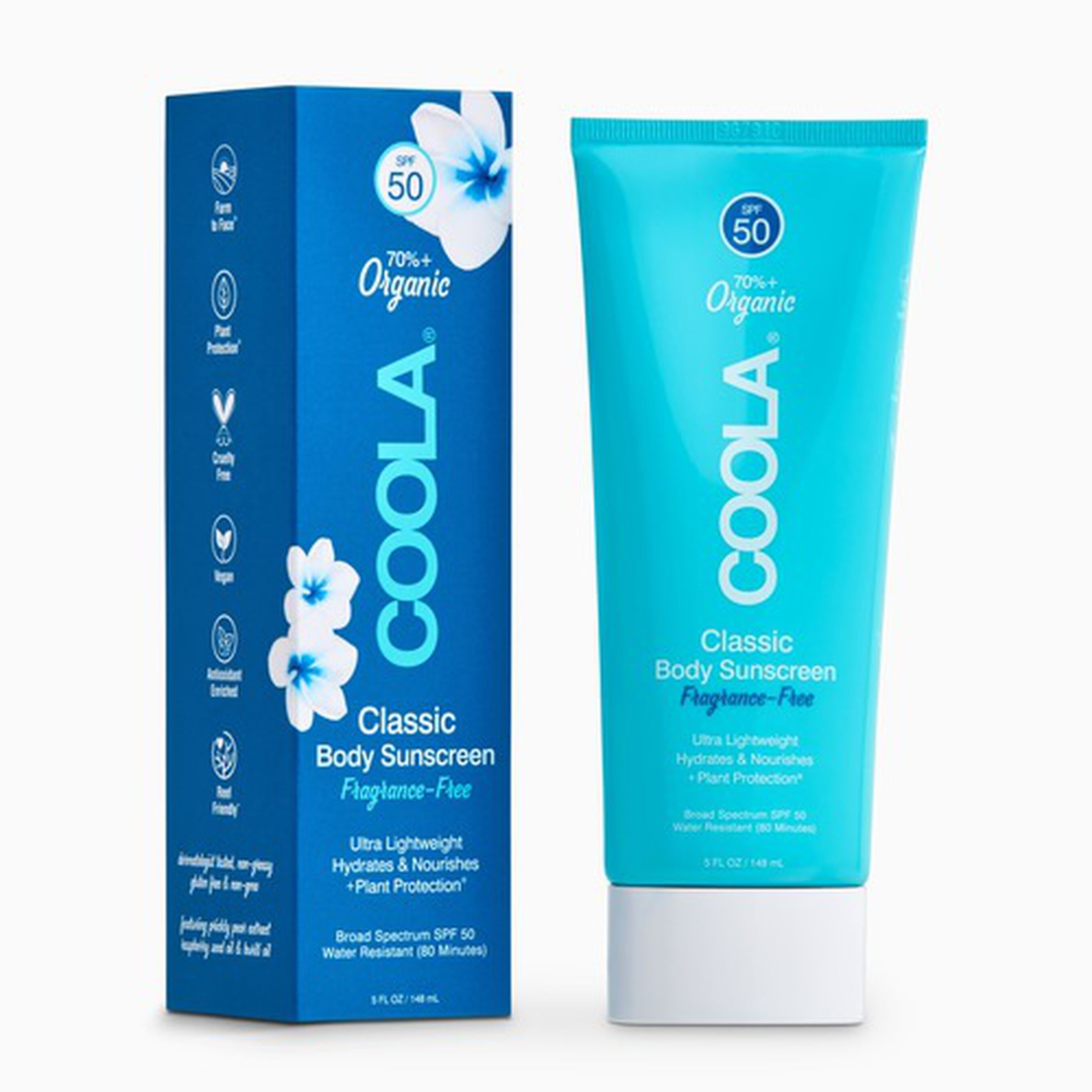 Coola Classic Body Organic Sunscreen Lotion SPF 50 FragranceFree 5oz.