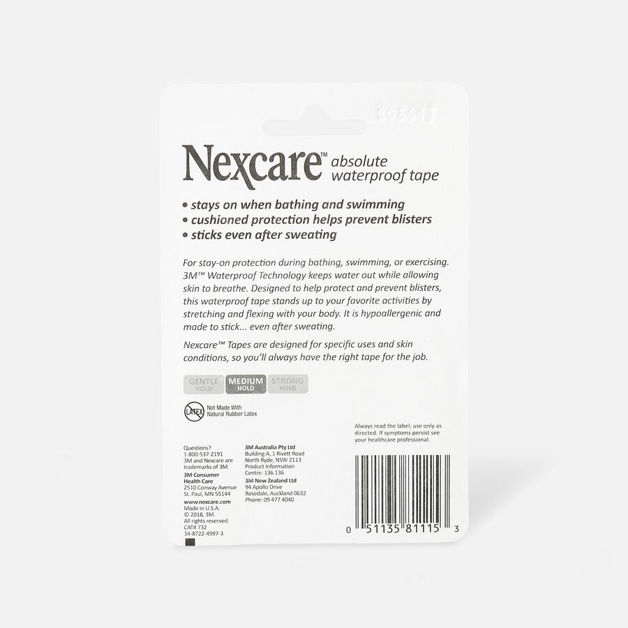 Nexcare Absolute Waterproof Tape, 1-1/2 x 5 yds., , large image number 1