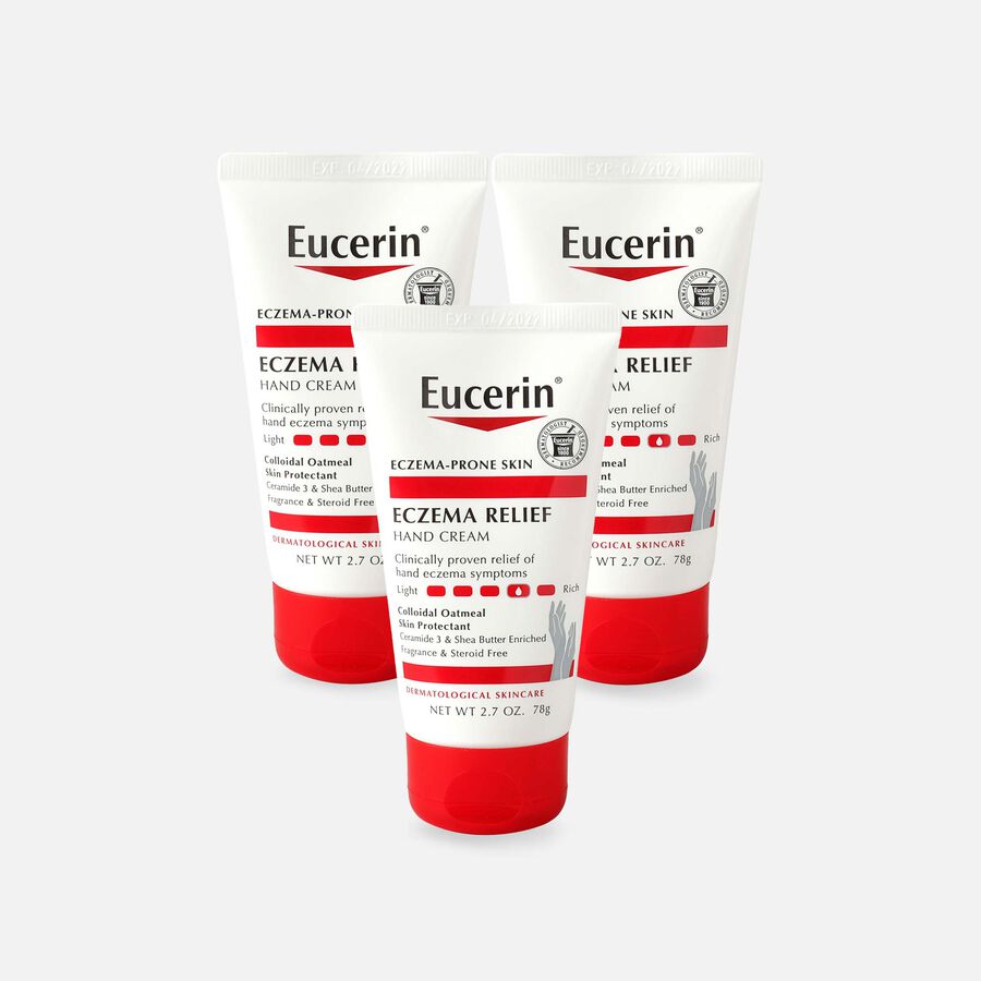 Eucerin Eczema Relief Hand Cream, 2.7 oz. (3-Pack), , large image number 0
